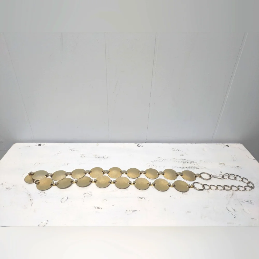 Vintage Style Gold Metal Disc Chain Belt‎ 38